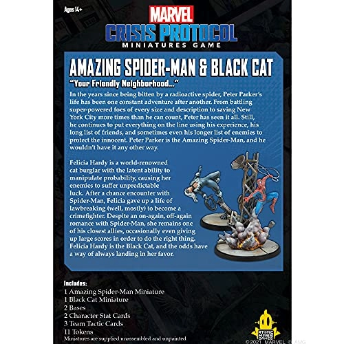 Marvel Crisis Protocol: Character Pack: Amazing Spider-Man & Black Cat - Miniatures Game