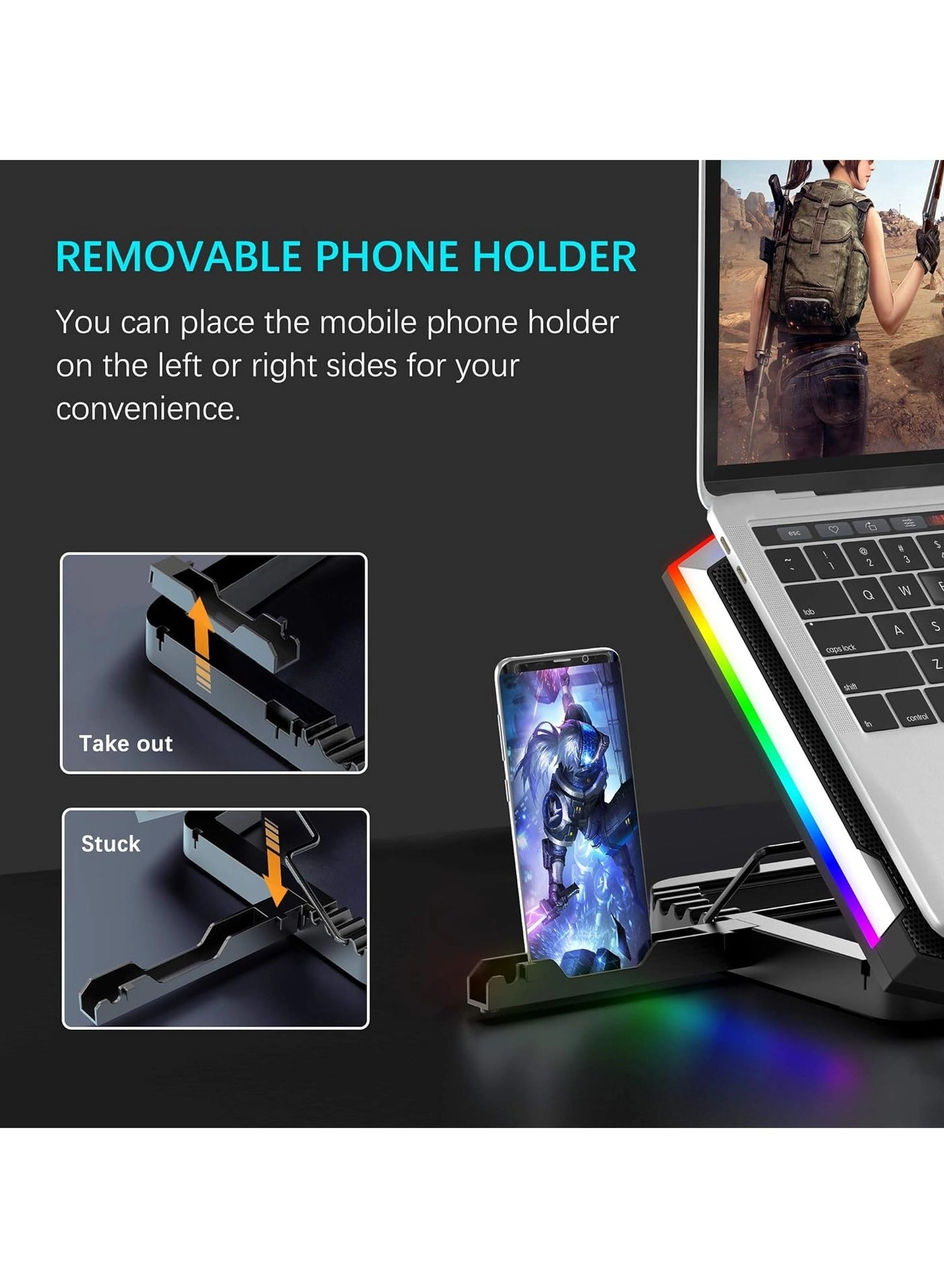 8 CORE COOLING LAPTOP STAND - 8 15.6-17.3 Inch