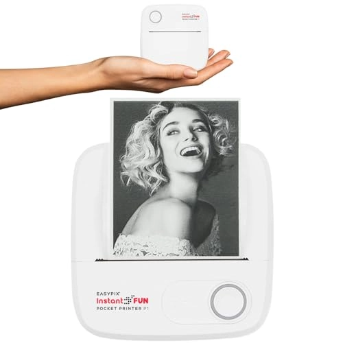 InstantFUN Pocket Printer P1 - Black and White Thermal Printing Portable