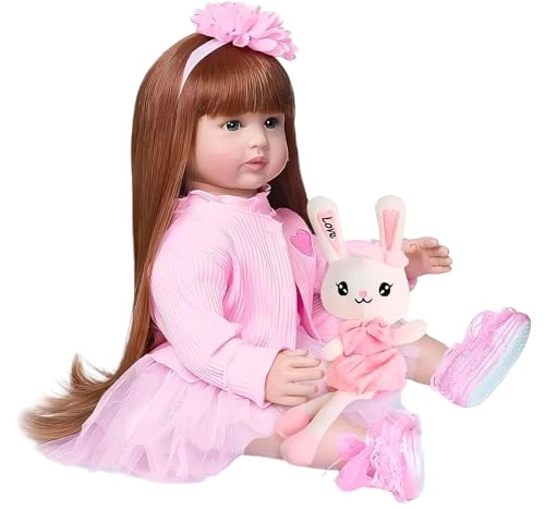 Reborn Baby Doll - 24inches 60CM Silicone Vinyl Cloth Ages 3+
