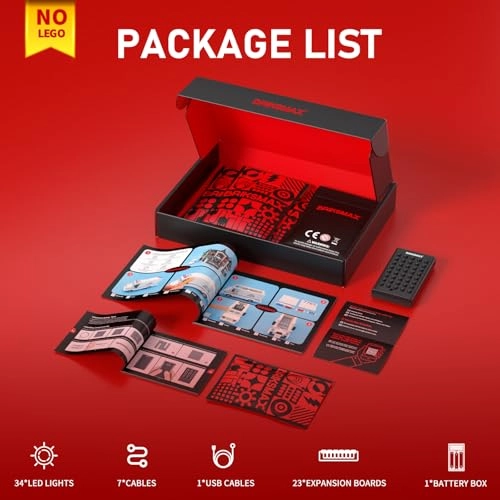 2.0 Light Kit - Compatible with U.S.S. Enterprise NCC-1701-D Cable-Hiding Tech