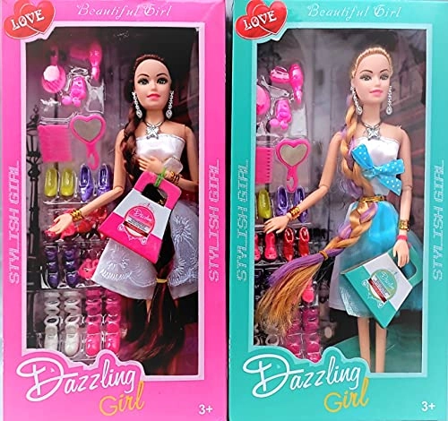 Princess Doll - 2 Pc 12 Inches Long Hair Pack