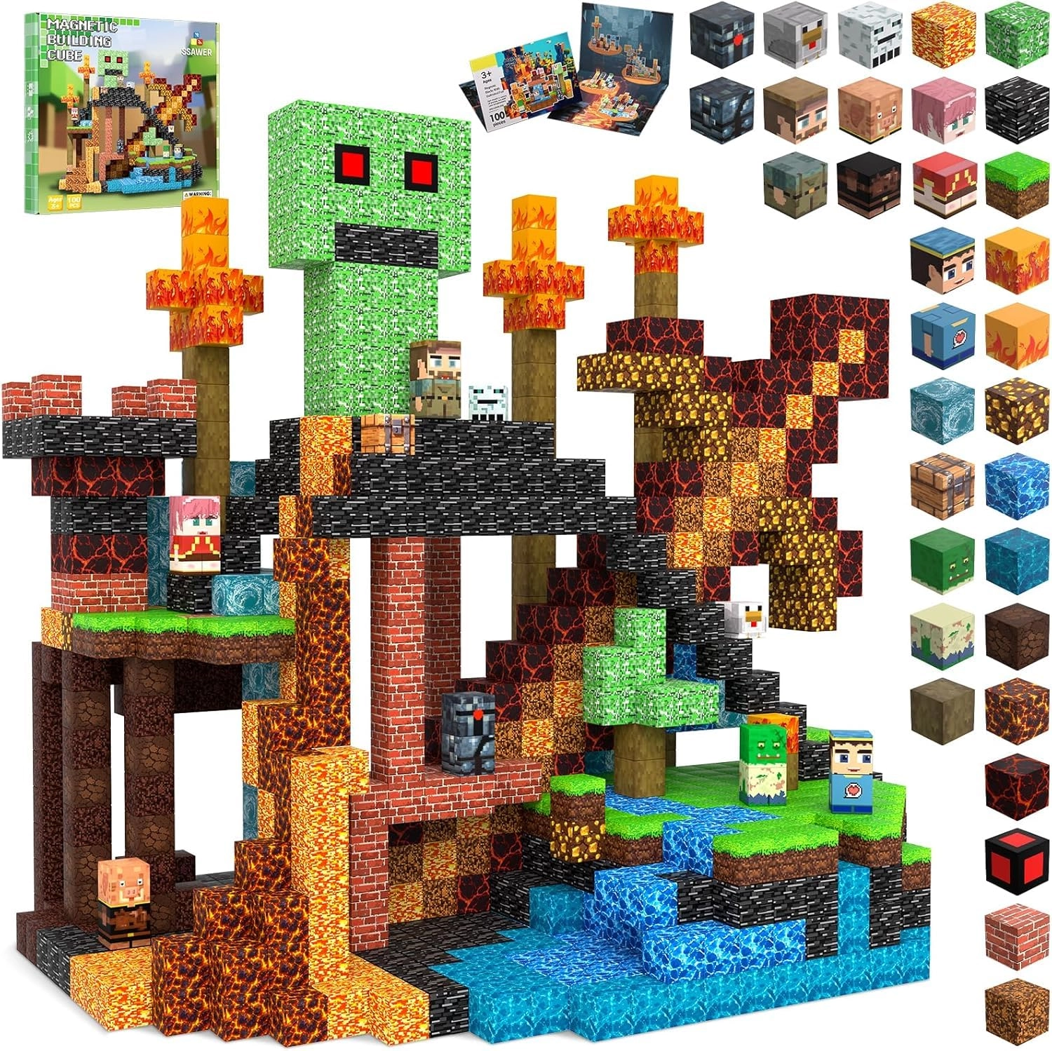 Magnetic Blocks - 100 pcs