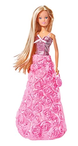 Steffi Love Princess Gala Fashion Doll - 29 cm Rose-embroidered dress Ages 3+