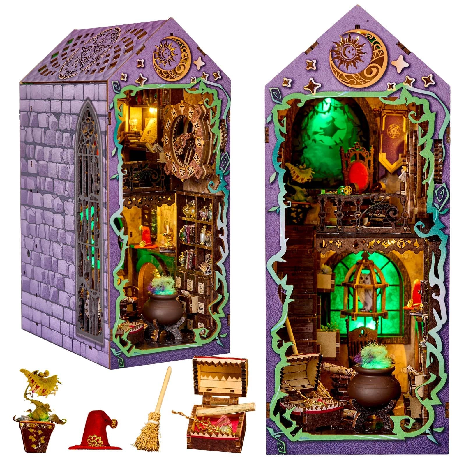 OurMiao Mystic Theurge's Hut - DIY Wood LED lights