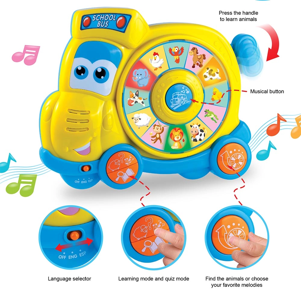 Spin 'N Learn School Bus - Suitable for 12 months & above