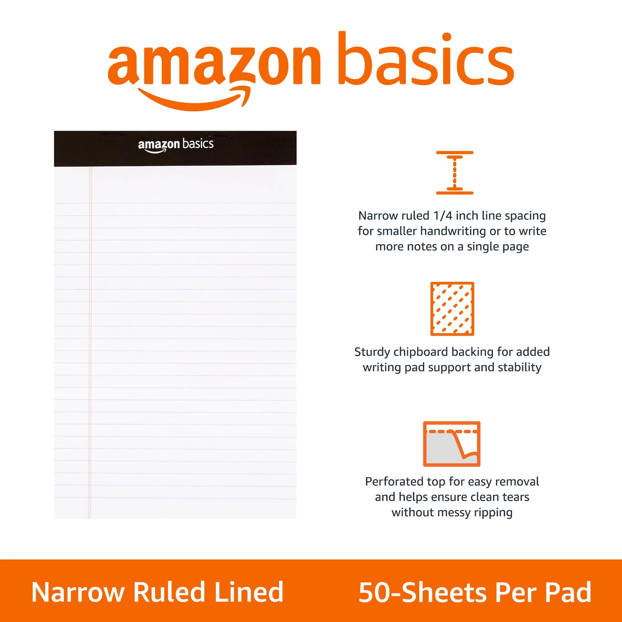 Writing Note Pad 5 x 8-inch - Lined 50 Sheets