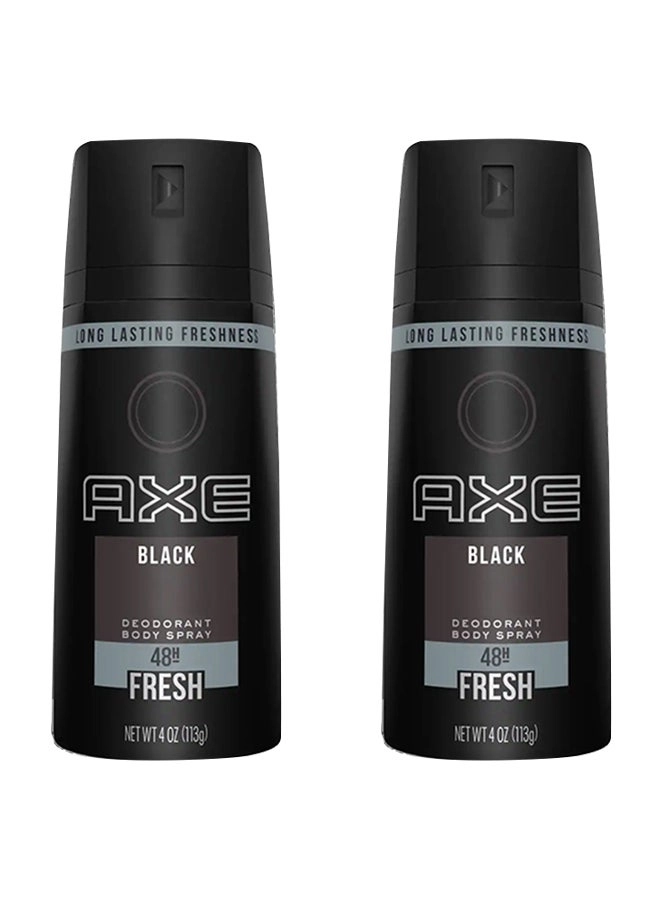 Body Spray Deodorant - 2-Piece Black