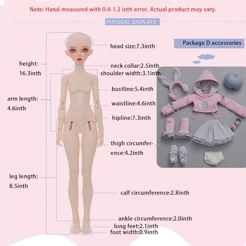 1/4 BJD Doll - Polyvinyl Chloride Ages 15+