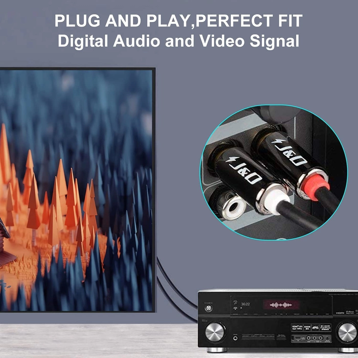 RCA to 1/4 Cable - 3 Feet