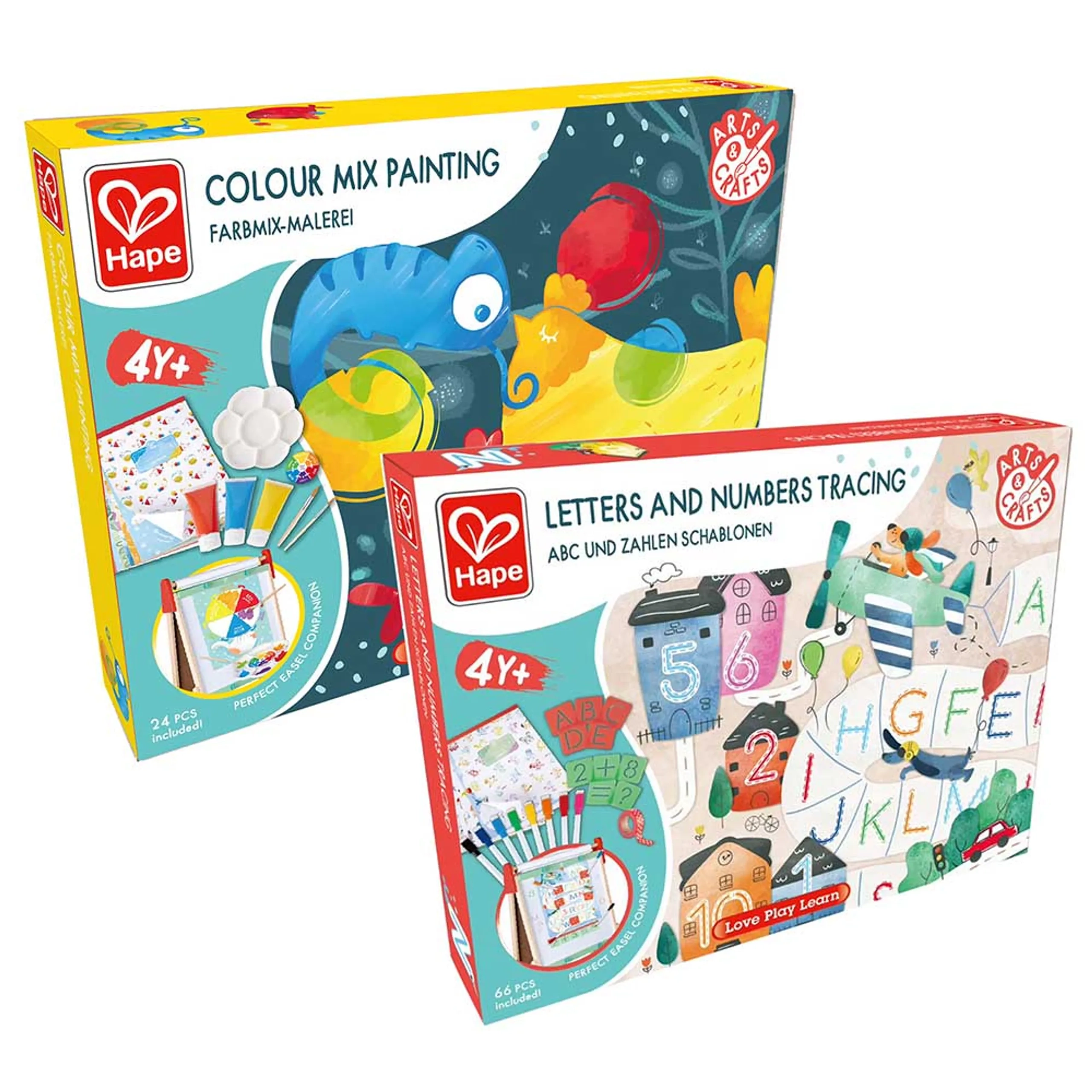 Hape Color Mix Painting + Letters and Numbers Tracing - Suitable for 4 years & above