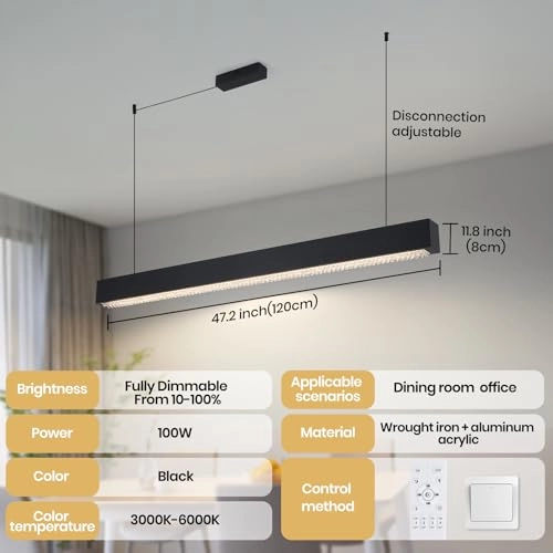 Modern LED Strip Chandelier - up to 100cm