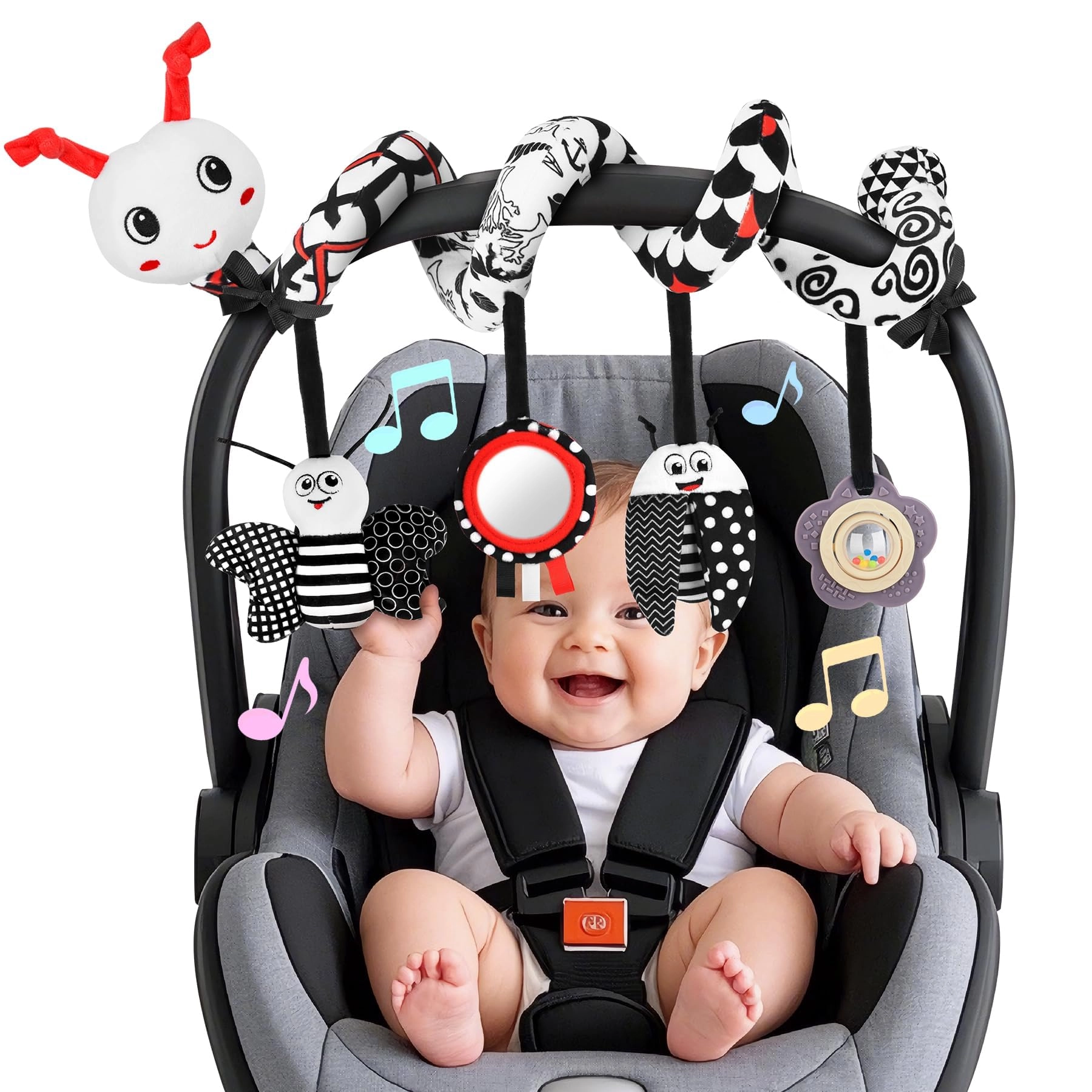Zendstanding Car Seat Toys - 0-6 Months