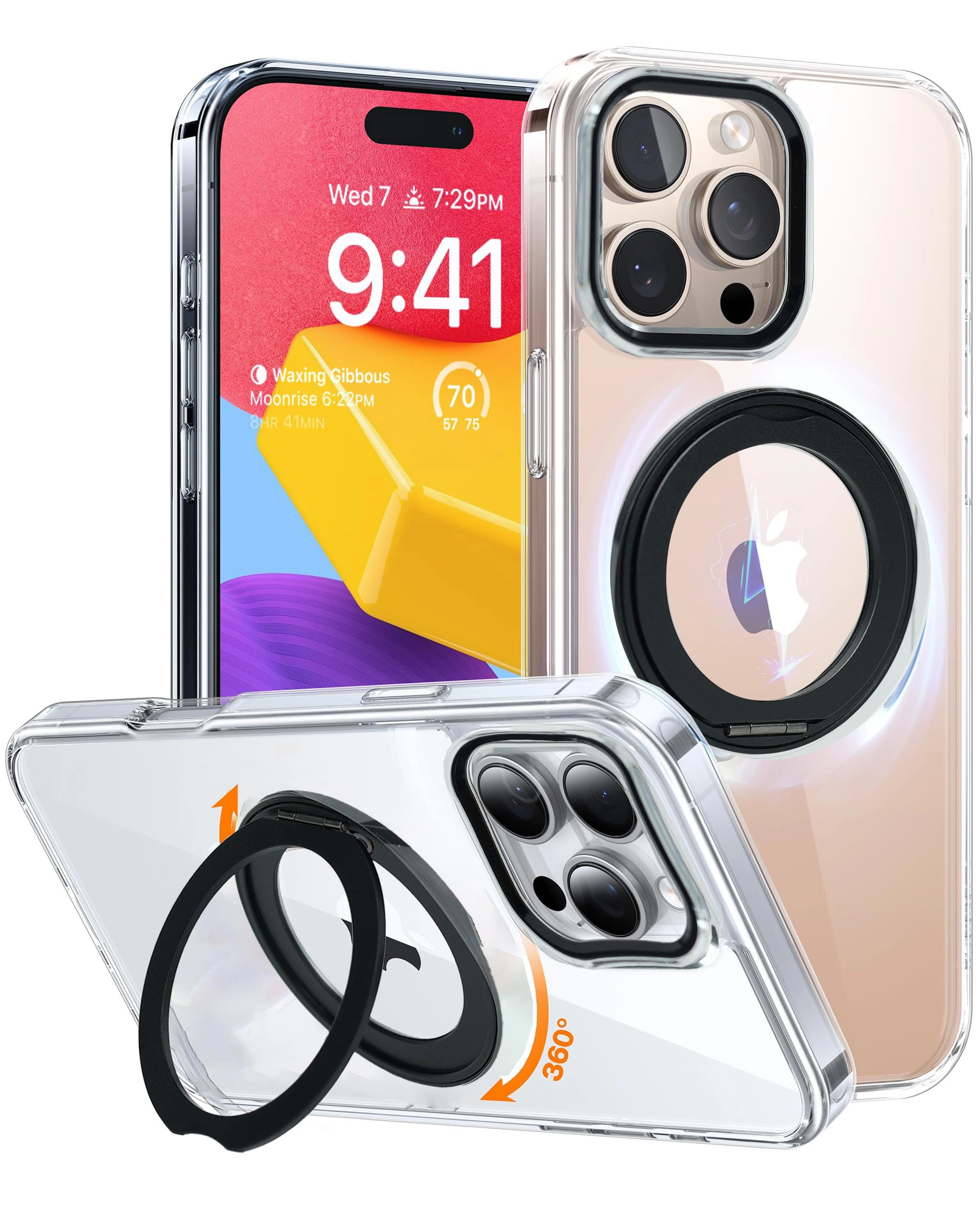 AZTECH Official Store SuperSnap 360°Rotatable Ring with MagSafe for iPhone 14 Pro