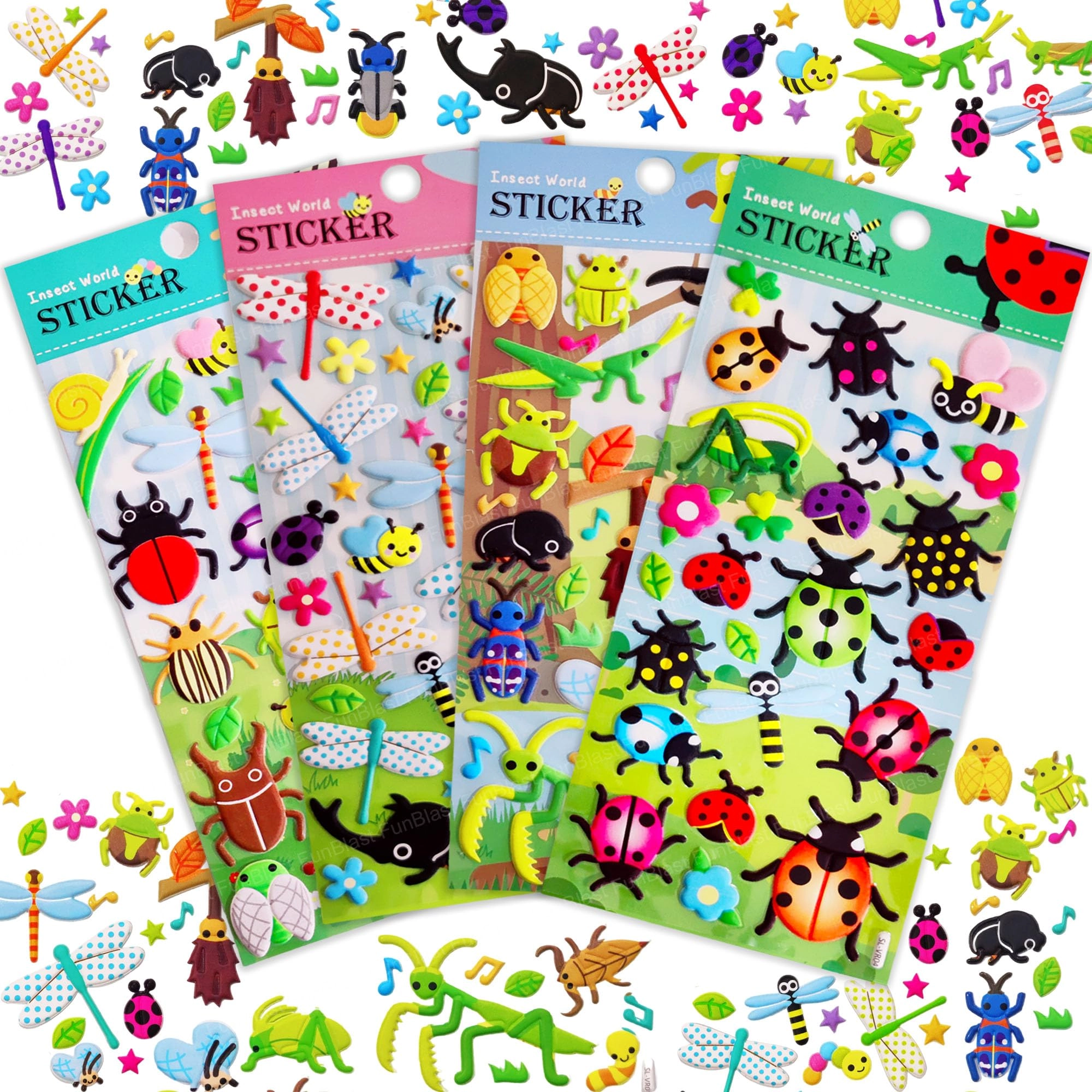 FunBlast Insects World Sticker Book 150 pcs