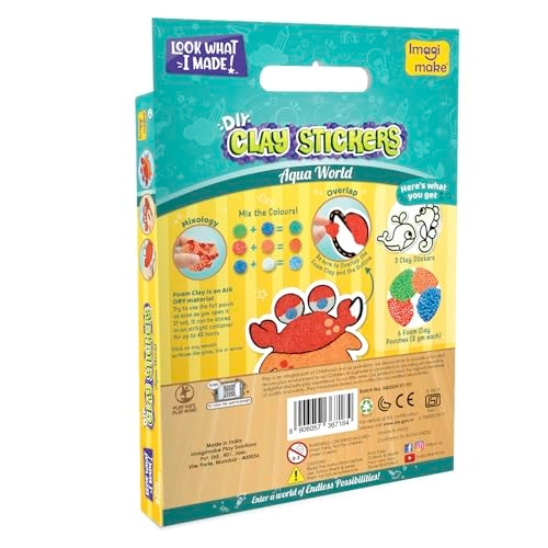 Aqua World - Clay Stickers Kit 9 pcs 3+ years