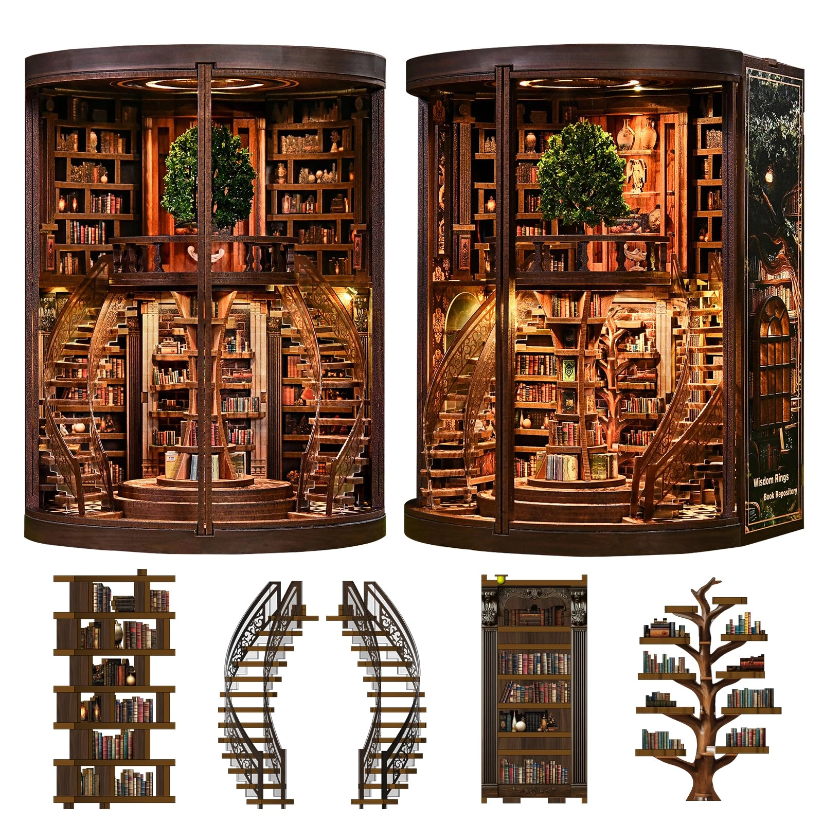 Book Nook Kit - Animal, Beach, Christmas, Fantasy, Floral, Forest, Halloween, Movie, Music, Princess 1:24