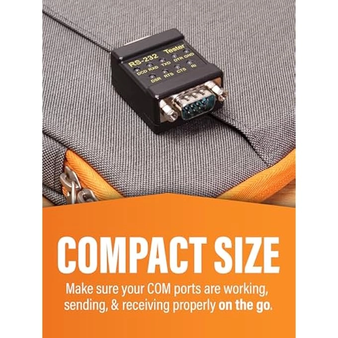 RS-232 LED LINK TESTER - DB-9 Male to DB-9 Female