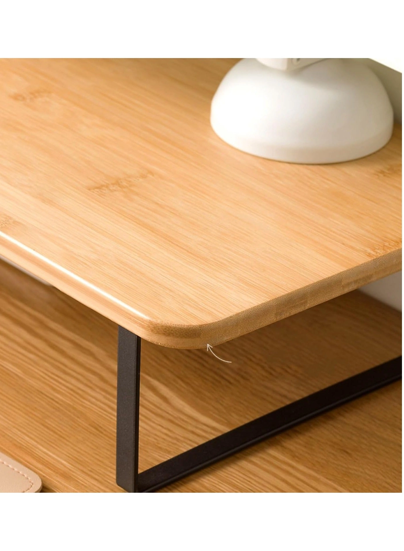 Monitor Riser Stand - Beige 100x26x12cm