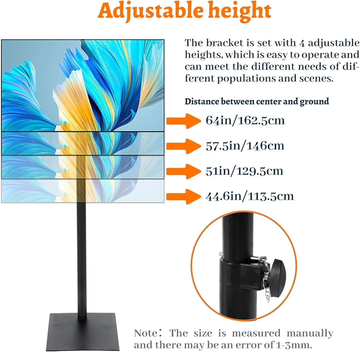 Mobile TV Stand - 55Lbs 12-43 Inch