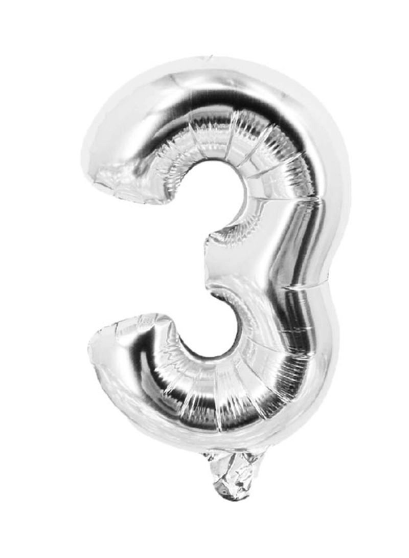 Number 3 - Silver Foil 16-Inch