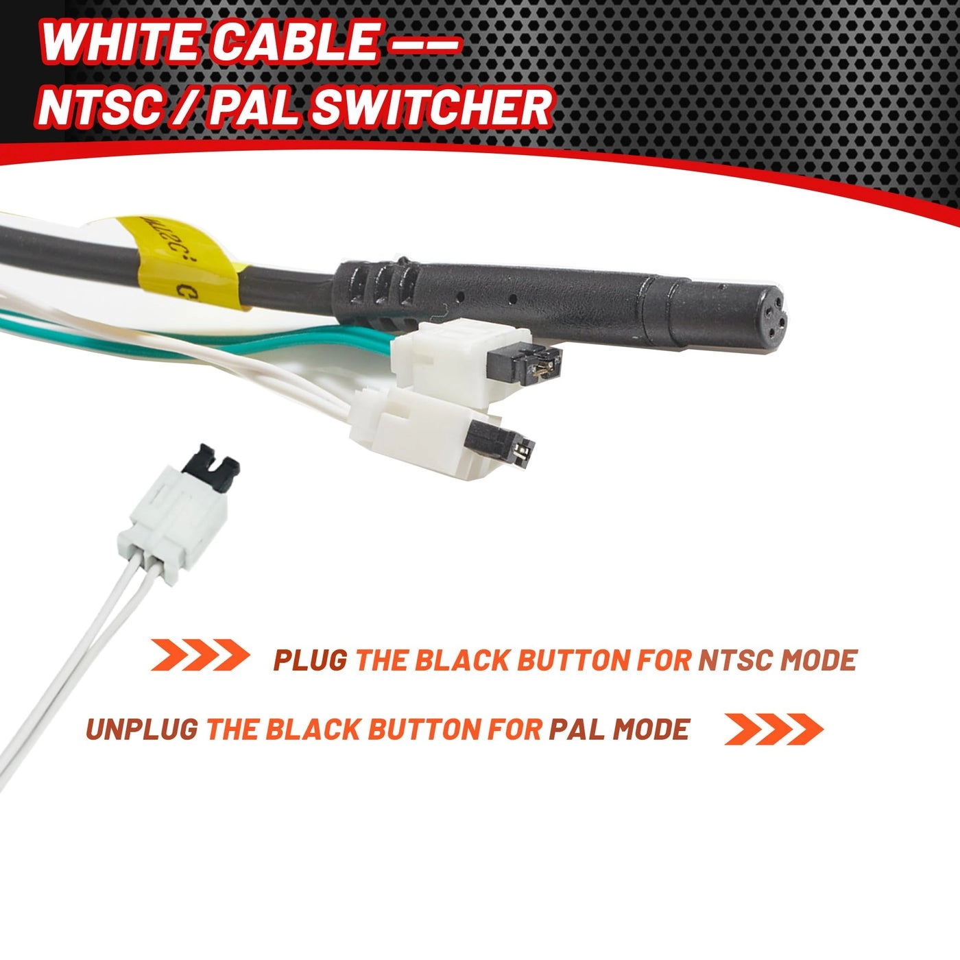 Tailgate Handle W/Reverse Backup Camera Replacement - RCA Connector Wide Angle