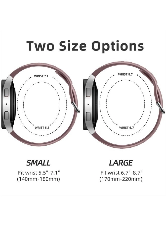 6 Pack 20mm Soft Silicone Watch Band for Samsung Galaxy Watch 5/Watch 4/Watch 6