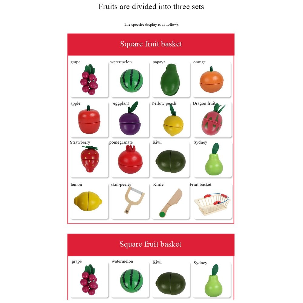 Wooden Fruits & Vegetables Basket Toy Set (5551007-MSN17067)