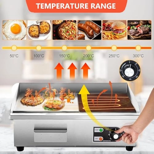 Commercial Electric Griddle - 4 zone(s) 450*300mm