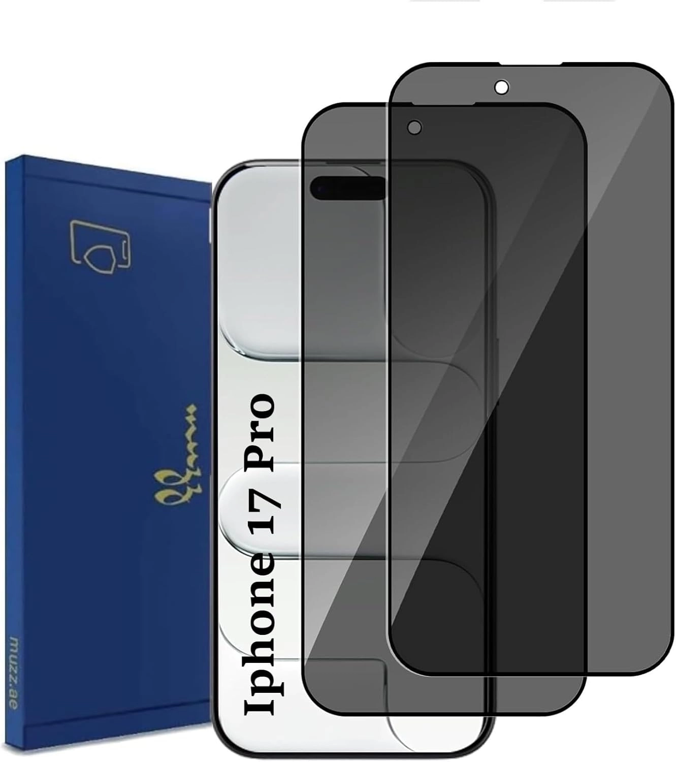 Muzz International Privacy Screen Protector for Iphone 17 Pro