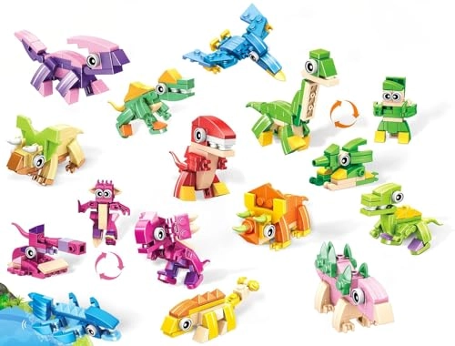 Dinosaur Animals 3-in-1 Building Set - 12 Packs 1 pcs Animal