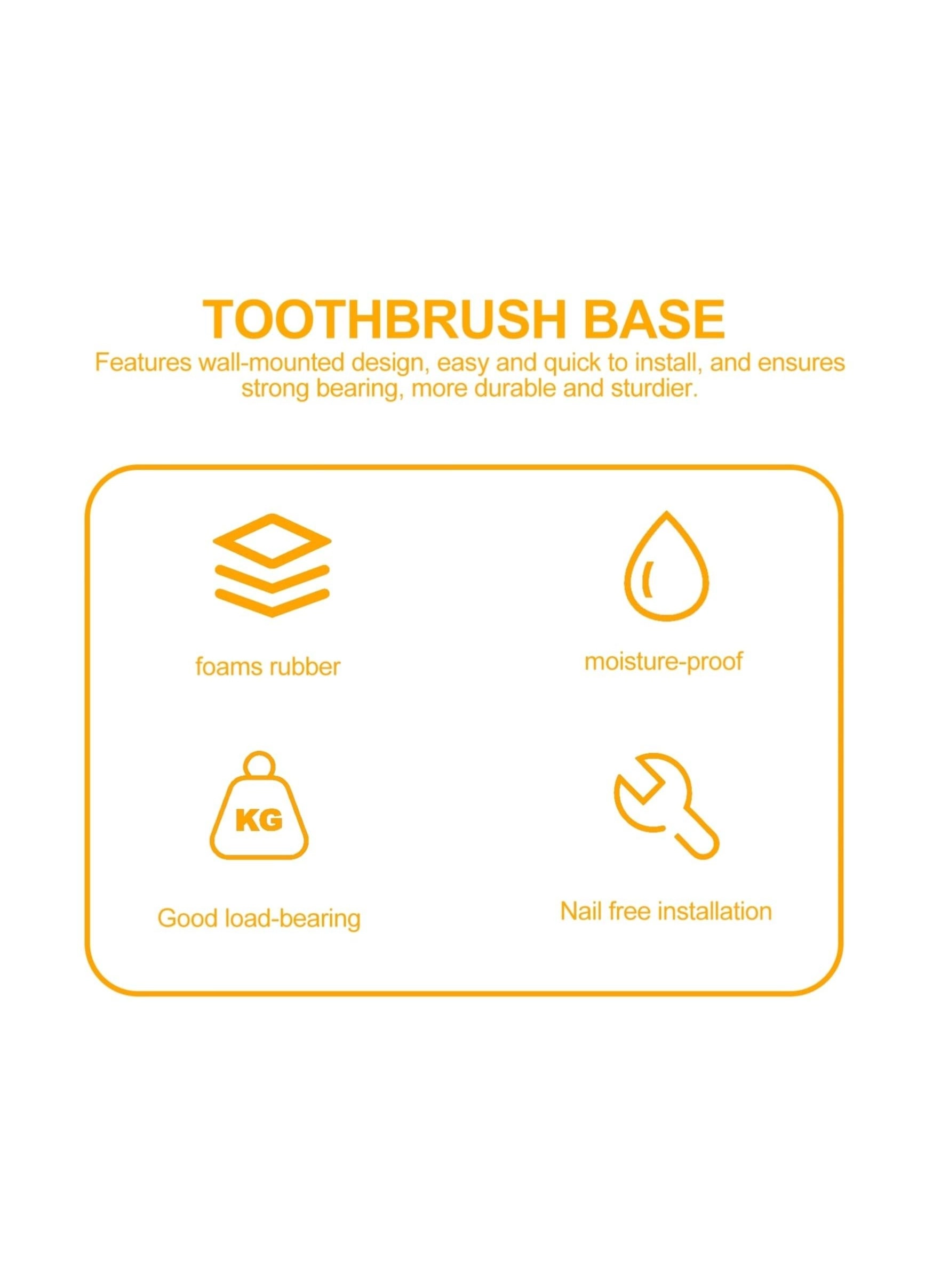 Electric Toothbrush Holder - Any toothbrush and electric toothbrush heads Wall-Mounted