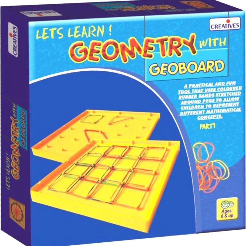 Let’s Learn Geometry With Geoboard Board Game - 6 years and up 24 pieces