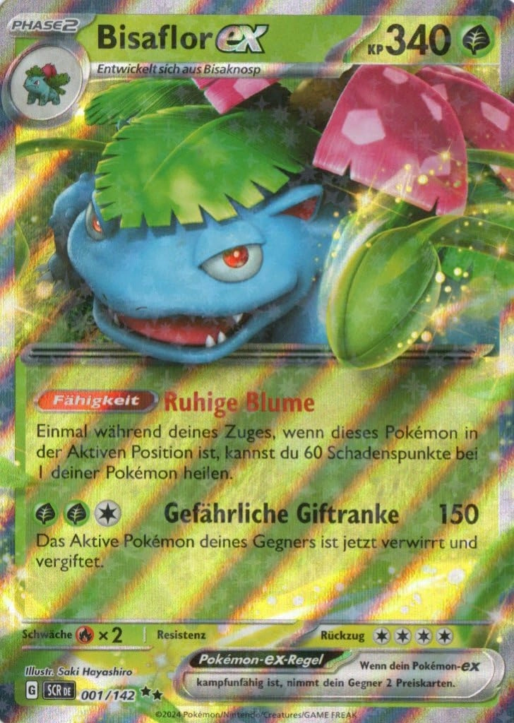 MZTCG Pokemon Bisaflor EX SCR 001 - German - 1pcs