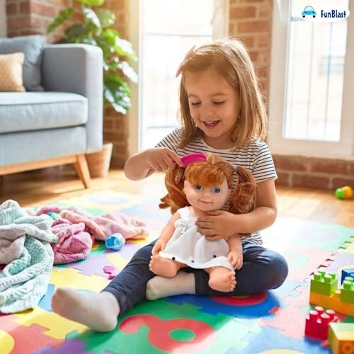 Beautiful Girl Doll - 17 cm Silicone White Dress