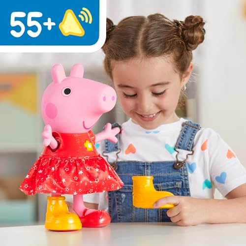 Peppa's Mud Puddle Party Doll - 30 cm Interactive German Version Ages 3+