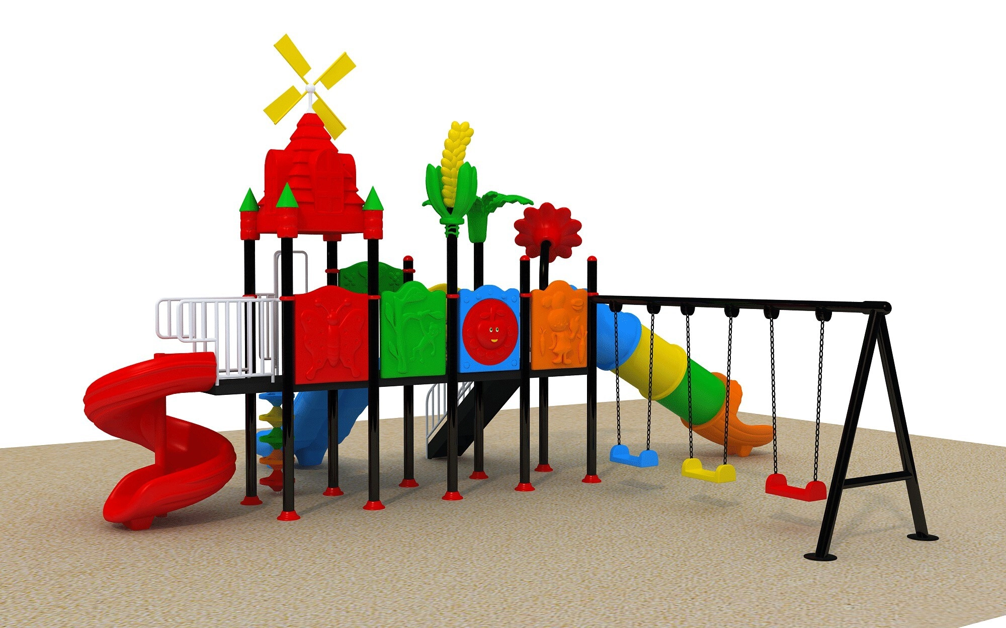 RW-12025 - 760×610×340cm Playground Set