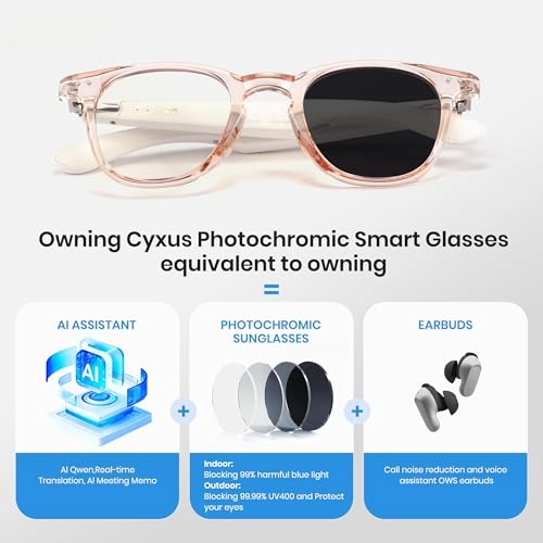 AI Smart Photochromic Glasses - 1 GB