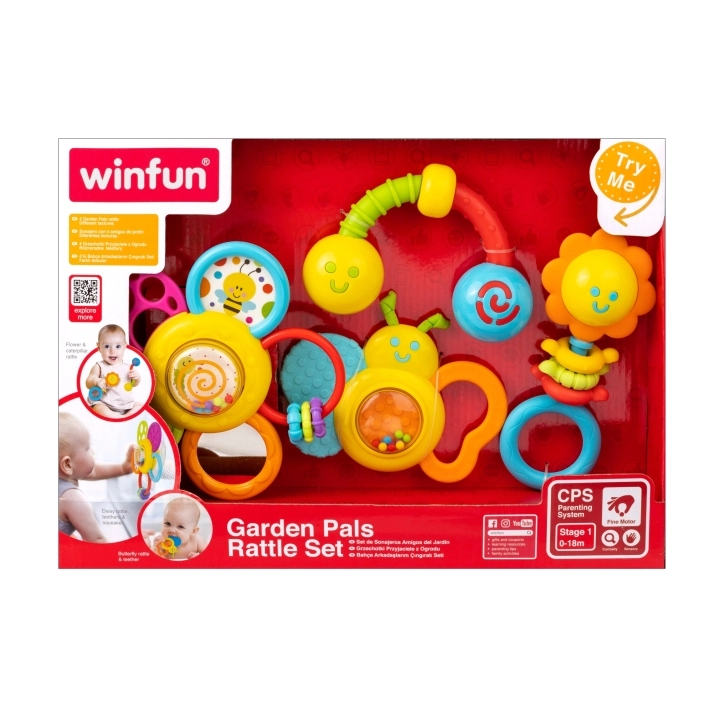 Garden Pals Rattle Set - Suitable for 0 to 18 months 4 Pcs