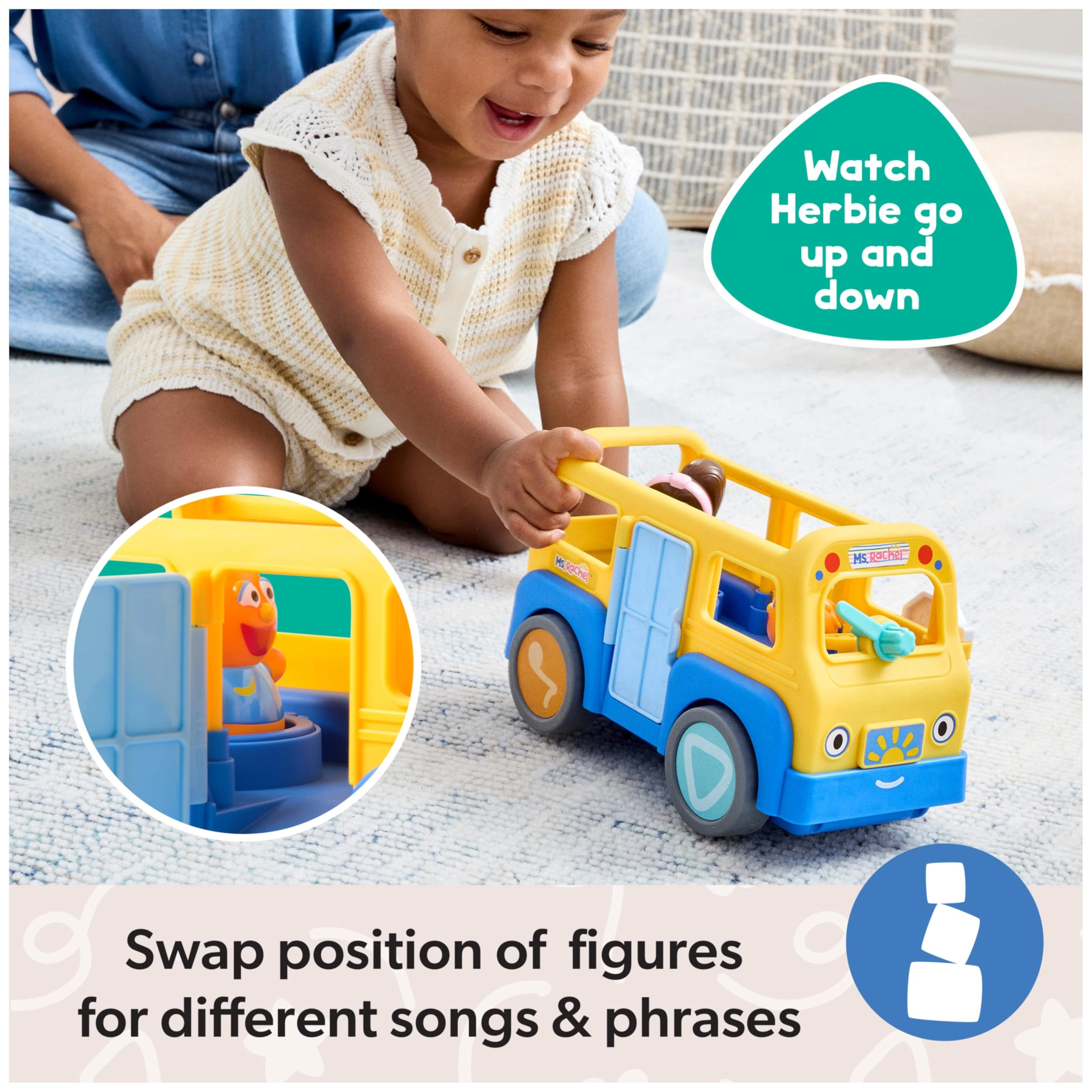My First Learning Electronic School Bus - Ms. Rachel & Herbie - 1-3 years+