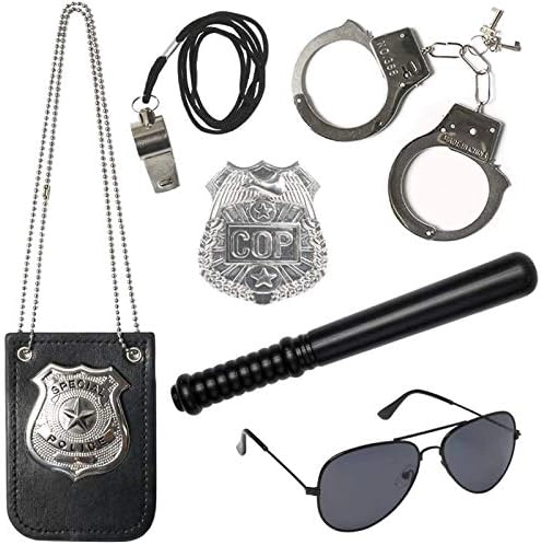 MZA STORES Police Pretend Play Toy Set - 6 pcs