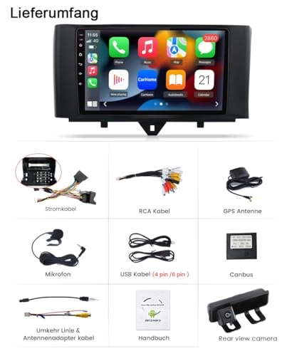 Navigator C + Camera 8379 - CarPlay Android GPS Navigation Compatible with Smart Fortwo Forfour 451 453