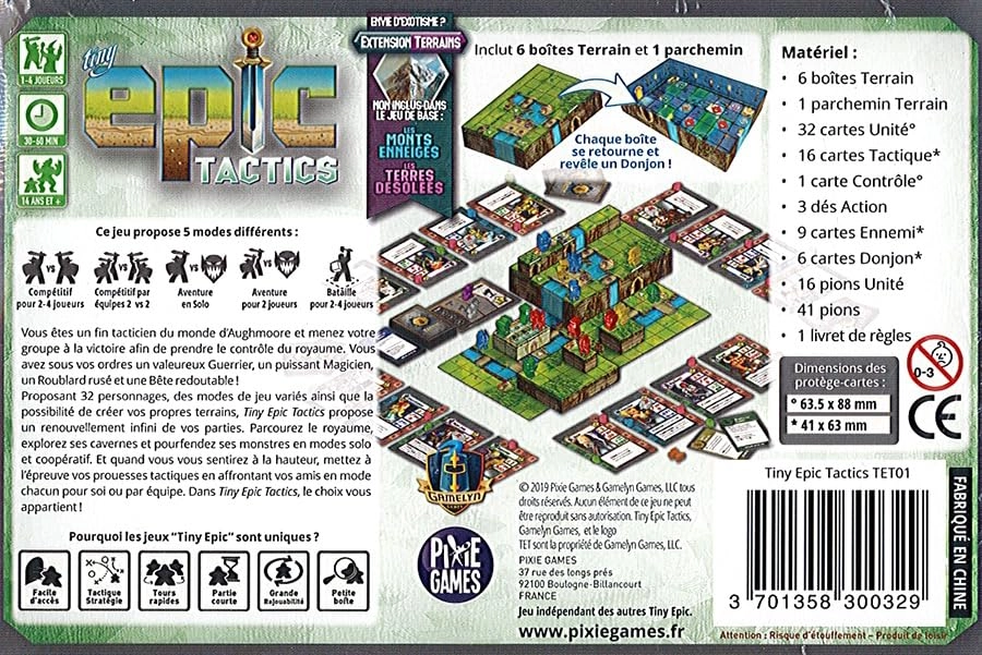 Tiny Epic Tactics + Terrains - Expansion + Decaps (French)
