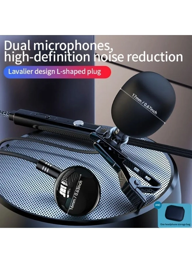 Lavalier / Lapel Microphone - Wired Earphone