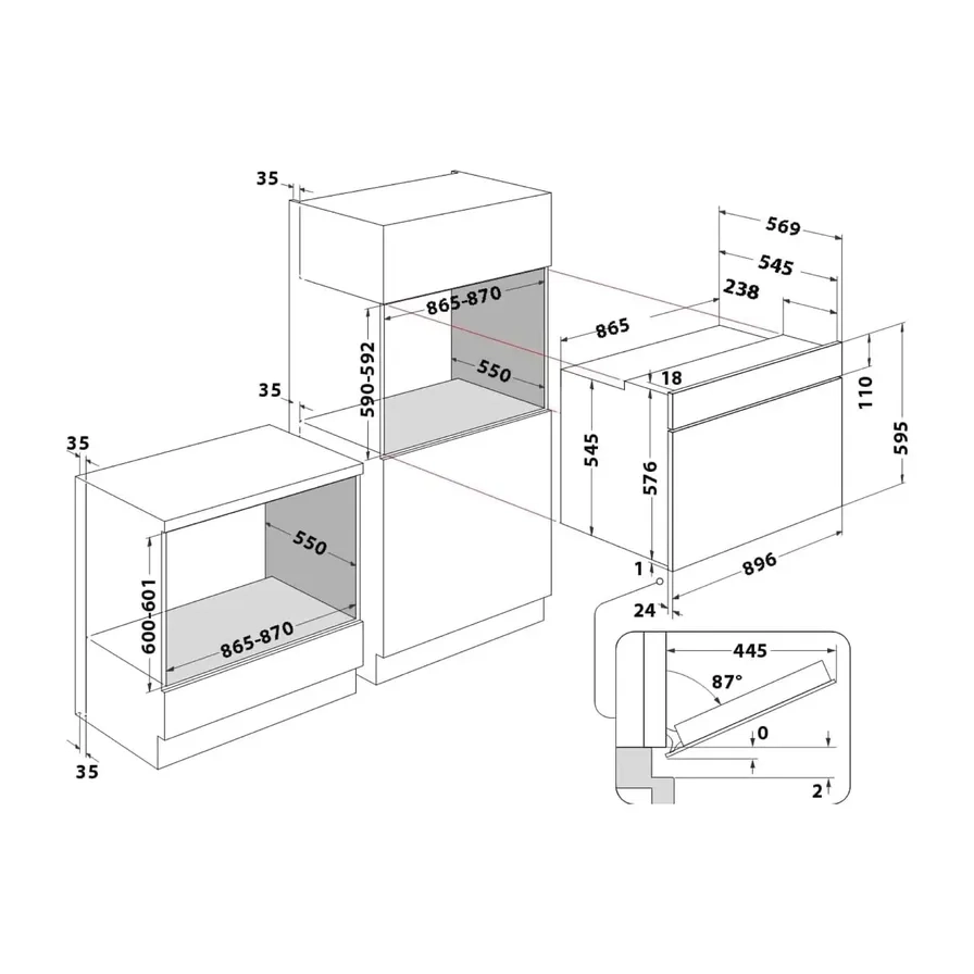 MS5744IXA 90cm Electric Oven