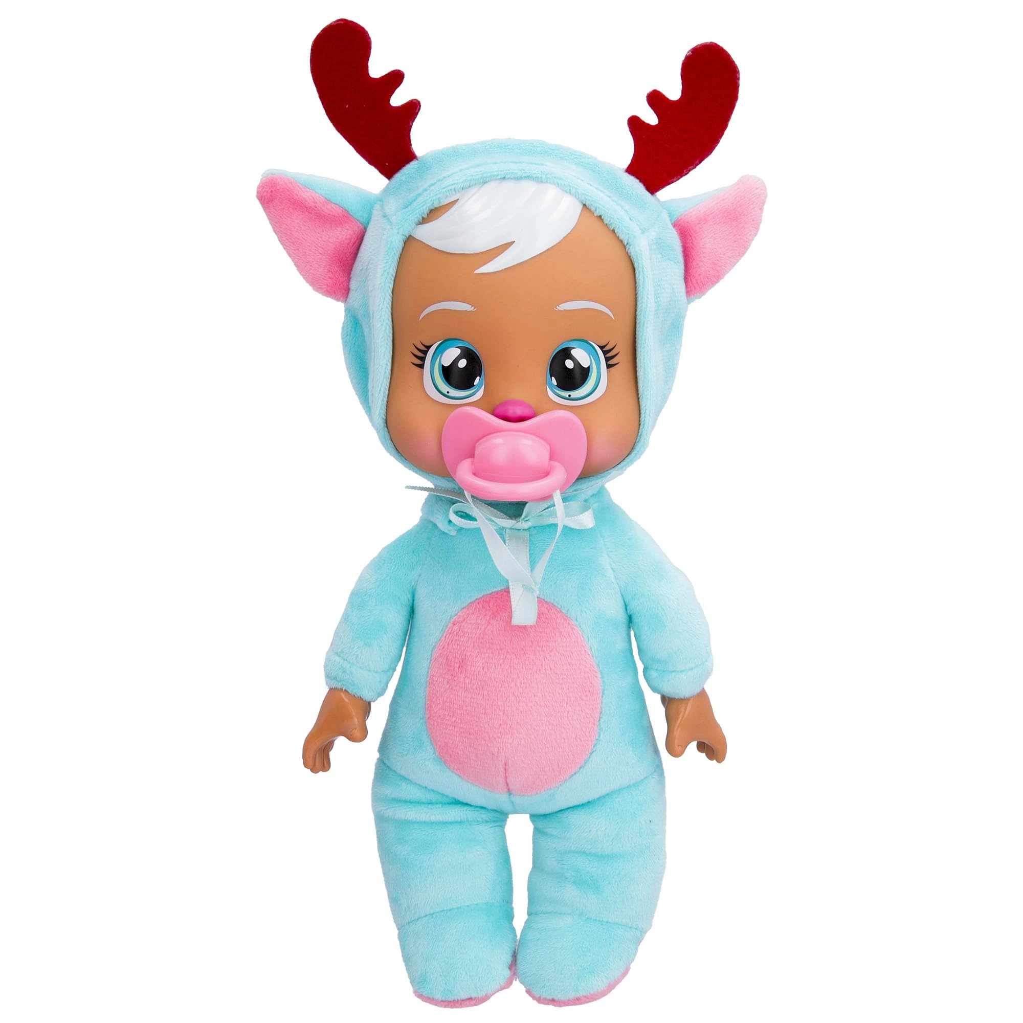 IMC Toys Eve Baby Doll - 9" Blue and Pink Reindeer Themed Pajamas Ages 18+