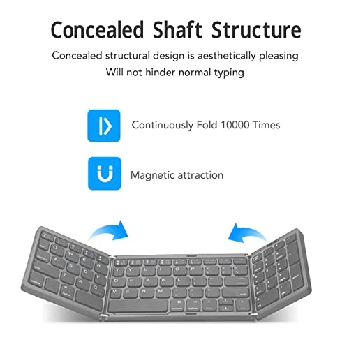Foldable Keyboard - 64 Keys Touchpad USB-C