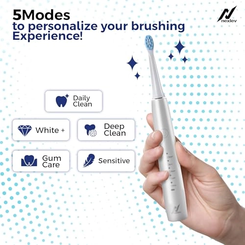 Rechargeable Electric Toothbrush - 35K strokes/min Type C 5 Modes