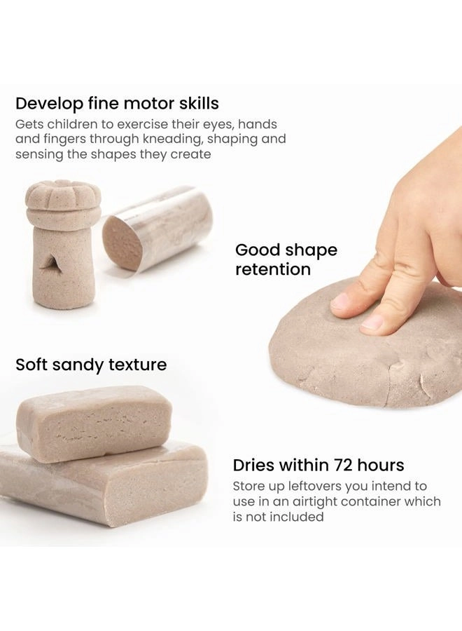 Air Dry Modeling Clay Kit - Sandy Clay 1.13 Kg 4 pcs.