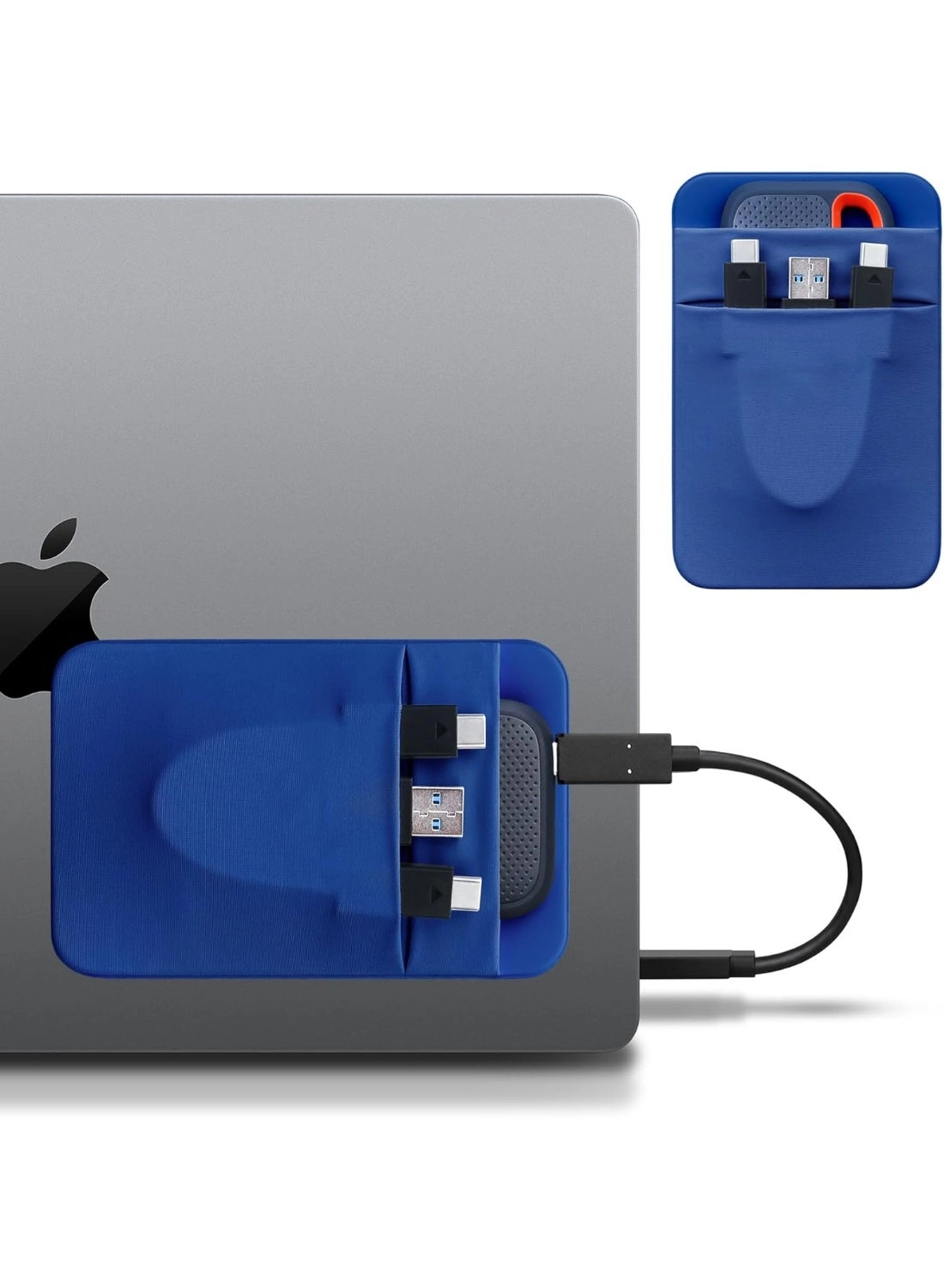 Portable External Hard Drive Sleeve - 2.5" Fit Reusable Adhesive Pen Loop